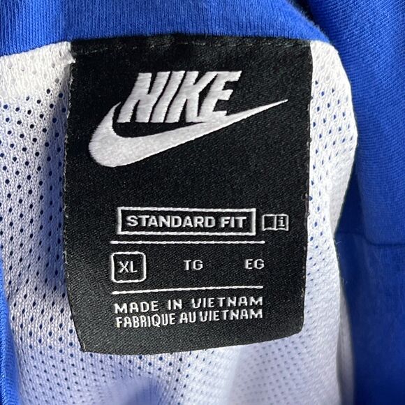 Nike Jacket Kids XL 1/4 Zip White Blue Swoosh Sporty USA Activewear Lightweight - Picture 4 of 12